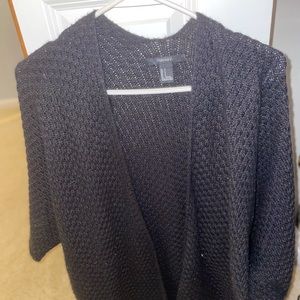 Forever21 short sleeve black cardigan